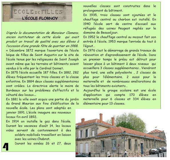 Ecole Flornoy à Bordeaux