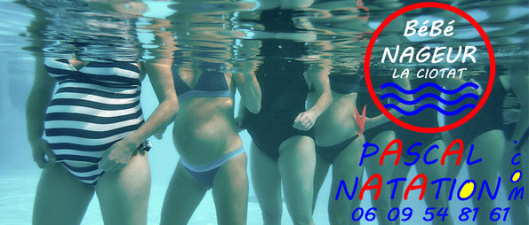 Pour vous futures maman des séances de bébés nageurs à La Ciotat Piscine Pascal Natation