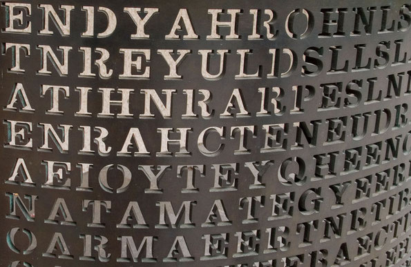 Parte de 'Kryptos', la escultura de Sanborn para la CIA
