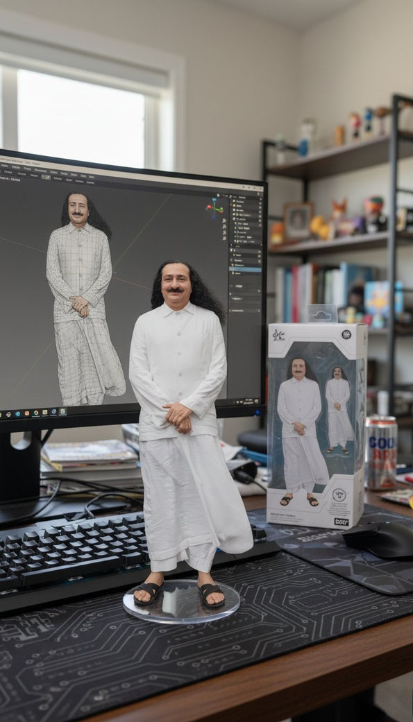 Statuette of Meher Baba. Coursey of Prasad Kora