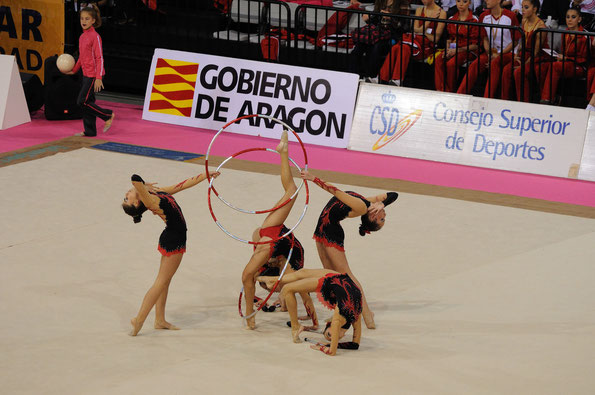 Conjunto  Rítmica Villanueva Siero, Campeonato de España Base Zaragoza 2012. F. Mori