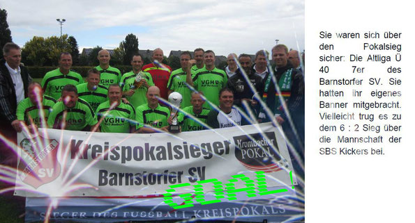 Pokalsieger 2014 Barnstorfer SV Ü40