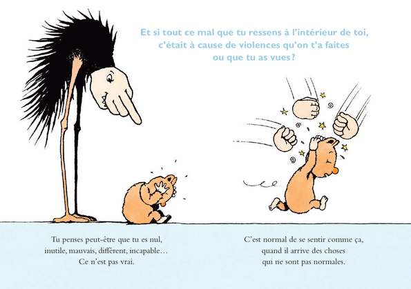 Quand on te fait du mal. Violences aux enfants. Album Claude Ponti gratuit. VEO. Droits de l'enfant. Victomologie. Traumatismes. Emotions. PDF gratuit. Informations sur les violences et leurs conséquences. CPS. Psychologie.