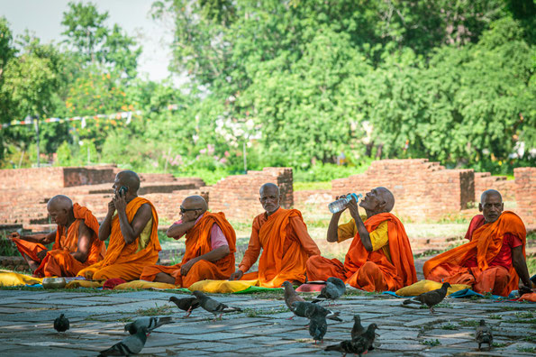 Lumbini in Nepal, Geburtsort Buddhas, mit Tempelanlagen und Gärten