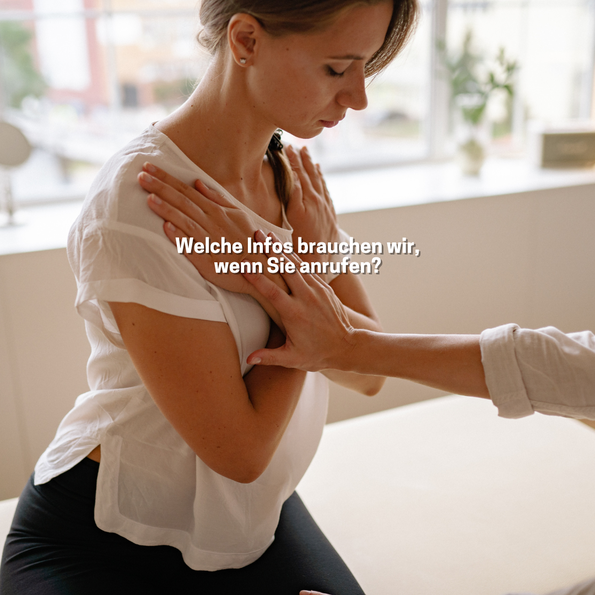 Welche Informationen für einen Physiotehrapie Besuch bei Santewell braucht man?
