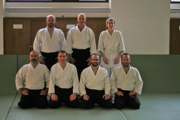 Da sx, in alto: Mauro, Alessandro, Silvia, Enrico, Roberto, Mattia, Ivan.