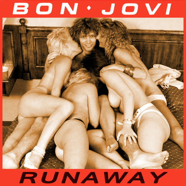 copertina runaway, bon jovi con donne nude