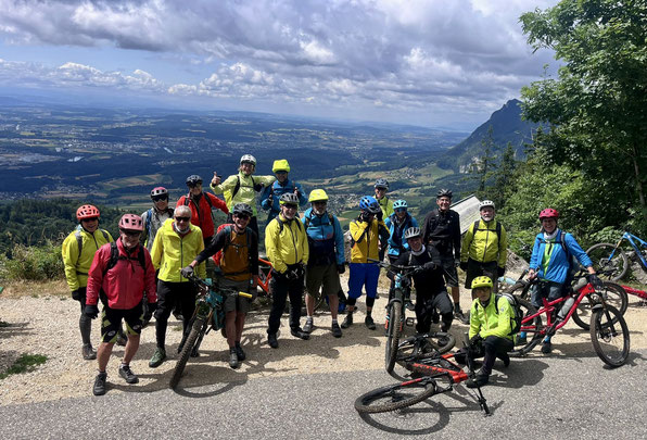 "Gipfelfoto" der klassischen MTB-Tour Weissenstein vom Dienstag, 8. Juli 2025