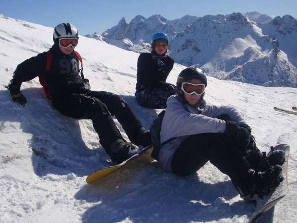Unsere Snowboarder machen Pause