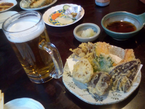 「芭蕉そば御膳Bセット」の野菜天ぷら