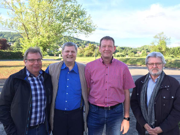 v.l. Michael Maurer, Hermann Scharf, Dirk Schäfer und Kurt Scherer