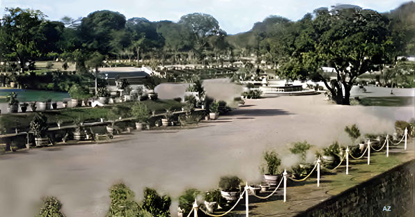 The Bund Gardens, Poona in the 1890s. Image rendered by Anthony Zois.