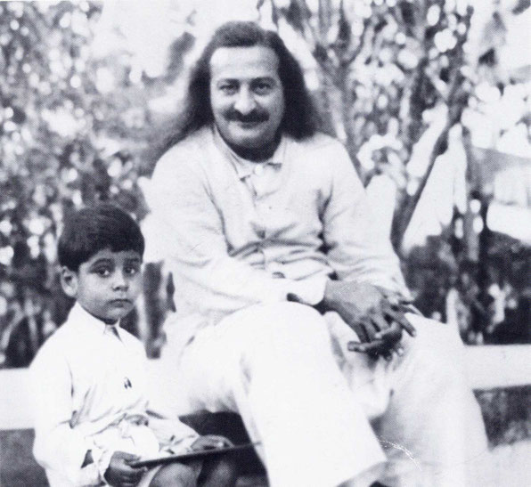 Meher Baba with young Meherwan.