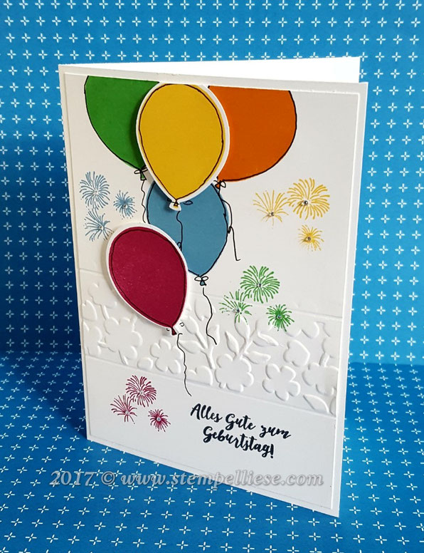 Geburtstagskarte mit Luftballons Explosionsboxen.de