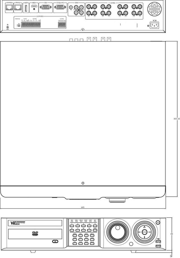 HD-SDI16チャンネルDVR図面