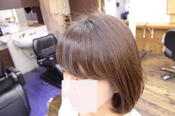 前髪パーマ画像