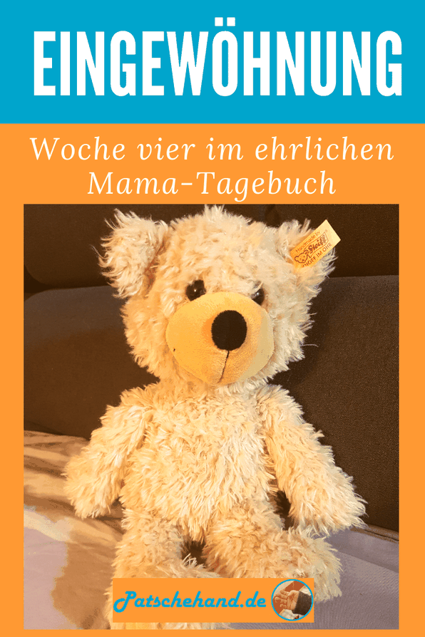 Grafik für Pinterest oder zum Teilen rund ums Loslassen, Tränen und Meilensteine bei der Eingewöhnung in die Kita auf Mama-Blog Patschehand.de.