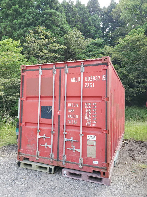 福井県敦賀市 中古コンテナ20ft現状品設置