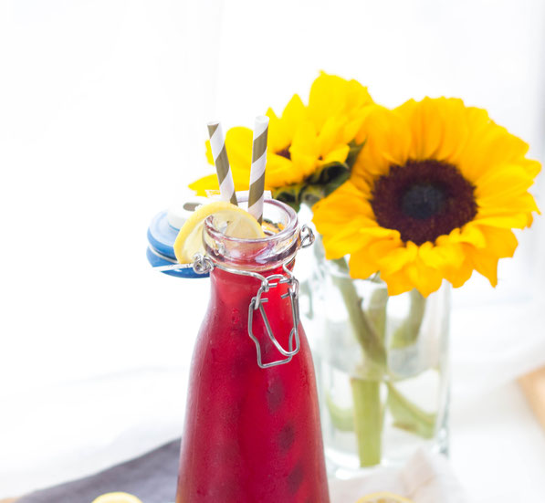 This easy passion tea lemonade recipe is perfect for entertaining or for a light, slightly sweet drink on a hot day.  #lemonade #tea #homemadenutrition