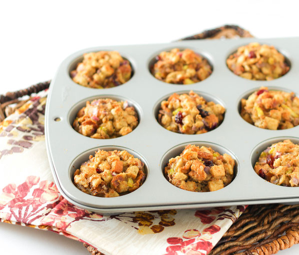 Easy swaps for healthy stuffing...stuffing muffins! 