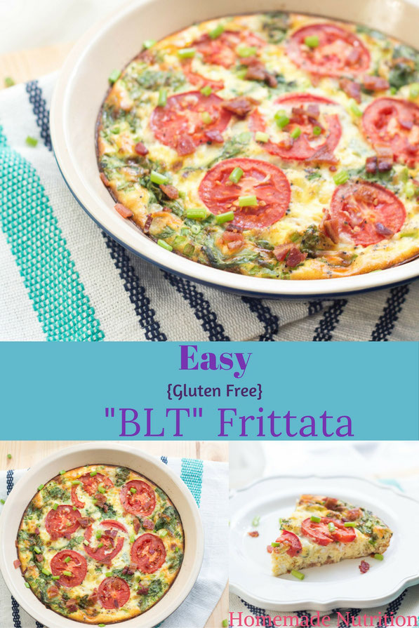 Breakfast for dinner just got a little more fun with this flavorful (plus gluten free) "BLT" frittata recipe!  