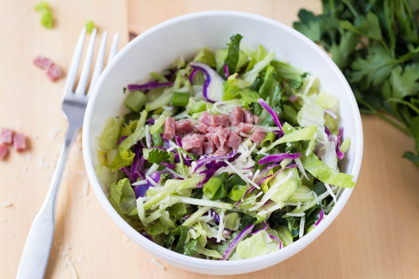 This easy Italian chopped salad recipe is a fun way to eat more veggies!   It's a great entree salad for lunch or dinner. 