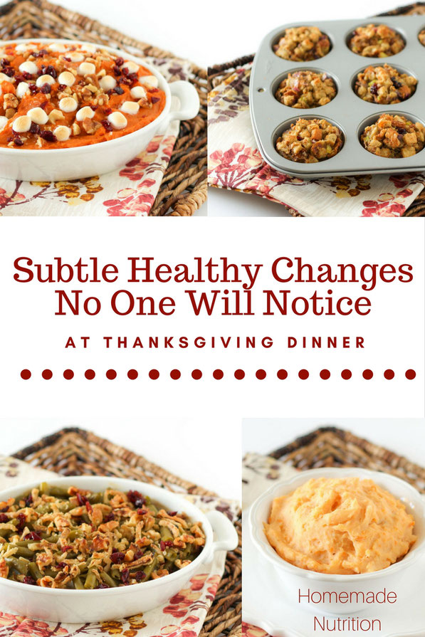 Easy, healthy subtle ways to boost the nutrition of your Thanksgiving dinner recipes without anyone noticing!  