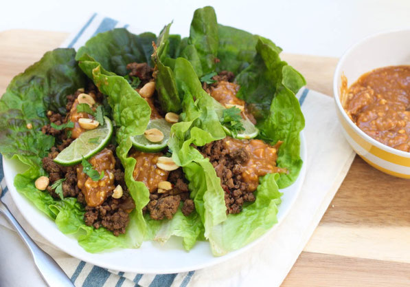 These easy Asian-inspired beef lettuce wraps are a high protein, gluten-free healthy lunch or dinner recipe that's packed with flavor and freshness, which is perfect for keeping things lighter for Spring! 