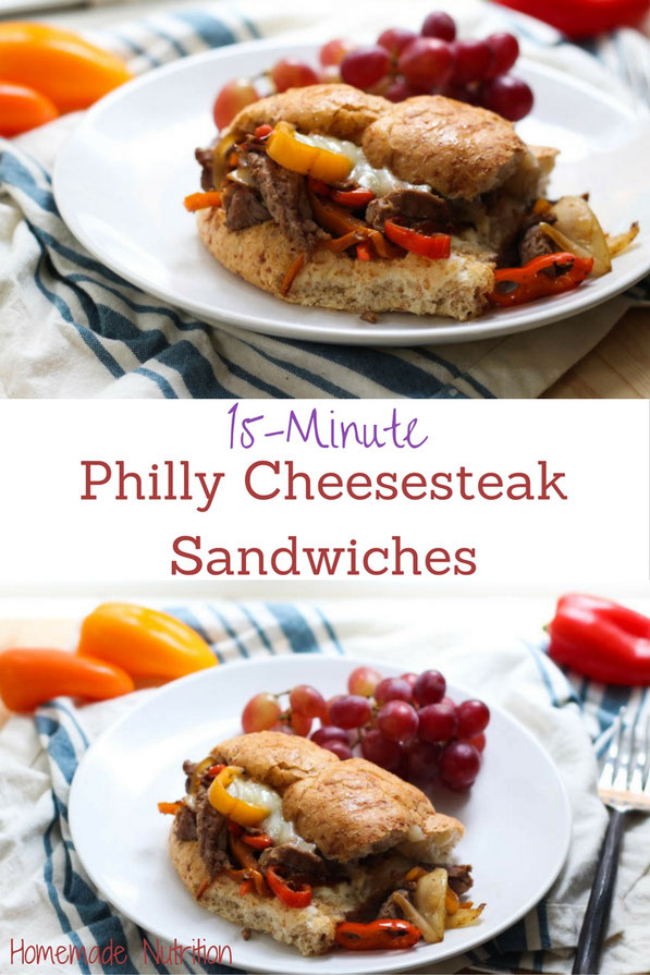 These philly cheesesteak sandwiches are packed with flavor and are a breeze to make! It's a weeknight-friendly dinner recipe with just 5 main ingredients and is ready in 15 minutes!