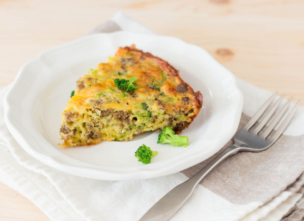 This sausage, broccoli, and cheese frittata is easy to make and will be a hit with the whole family!  It’s the perfect recipe for a healthy “breakfast for dinner” weeknight meal!