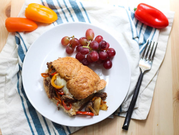 These philly cheesesteak sandwiches are packed with flavor and are a breeze to make! It's a weeknight-friendly dinner recipe with just 5 main ingredients and is ready in 15 minutes!