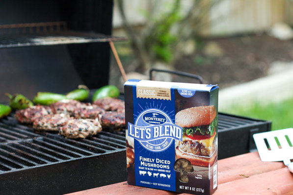 This lighter jalapeno popper-stuffed burger recipe made with diced mushrooms and beef is flavorful, juicy, and perfect for a weeknight dinner or family barbecue!