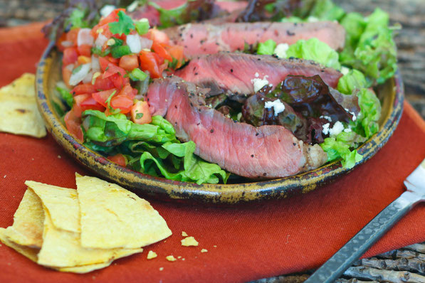 perfect marinated grilled steak salad!