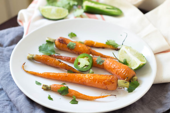 Jalapeno-lime honey glazed carrots are the perfect spring veggie side dish! 