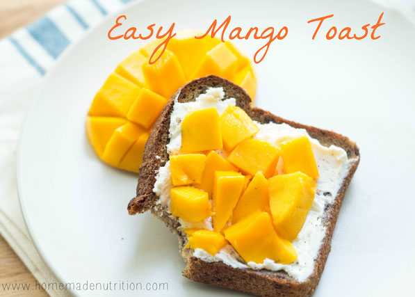 Easy mango toast and tips for healthy snacking!