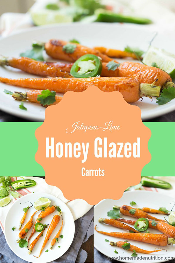 Jalapeno-lime honey glazed carrots are the perfect spring veggie side dish! 