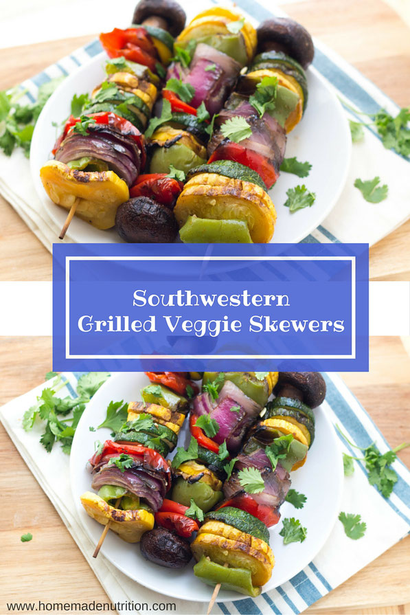 Grilled vegetable skewers are the perfect way to include more summer produce into your weekly meals.  They're a healthy make-ahead veggie recipe you can enjoy many different ways!