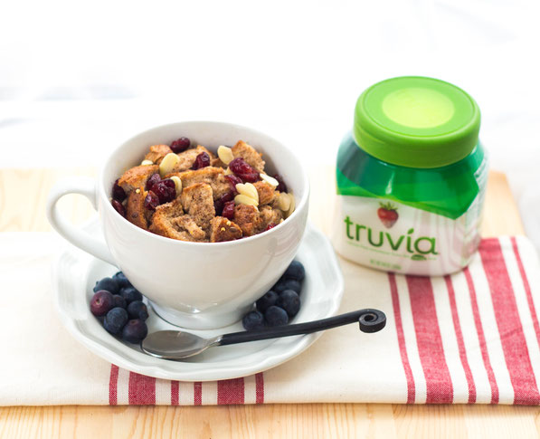 This cranberry-almond french toast mug is a high-protein healthy breakfast treat that's ready in minutes!