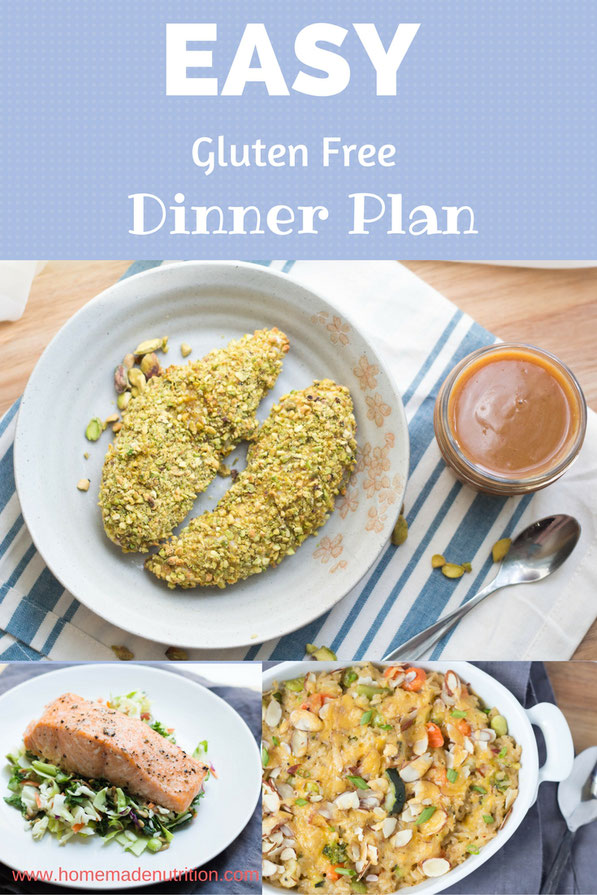 This twelve-ingredient gluten free dinner plan will make for quick meal prep and delicious dinners to enjoy all week!