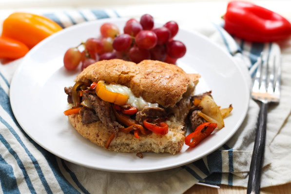 These philly cheesesteak sandwiches are packed with flavor and are a breeze to make! It's a weeknight-friendly dinner recipe with just 5 main ingredients and is ready in 15 minutes!