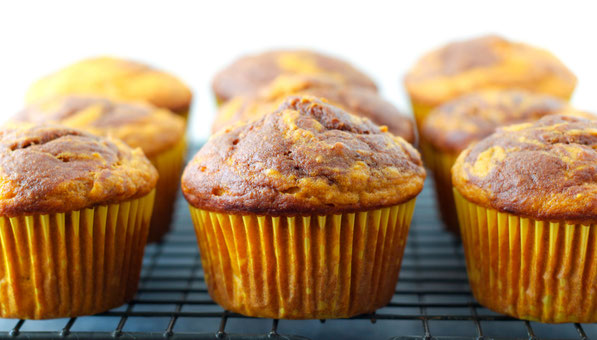 These healthier pumpkin muffins have a delicious chocolate-swirl layer on top that makes them just a little extra special for a beautiful fall treat! 