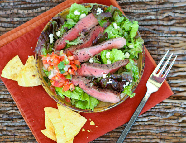 perfect marinated grilled steak salad!