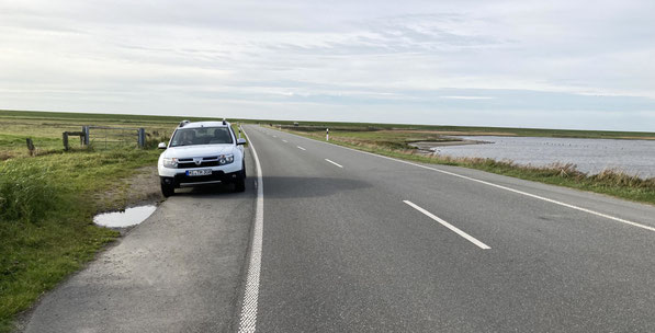 Asphaltroute an der nordfriesischen Küste - SUV-Roadtrip