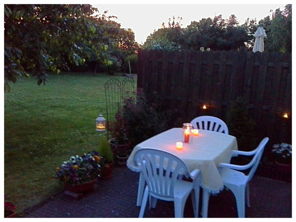 *** Abendstimmung auf unserer Terrasse***