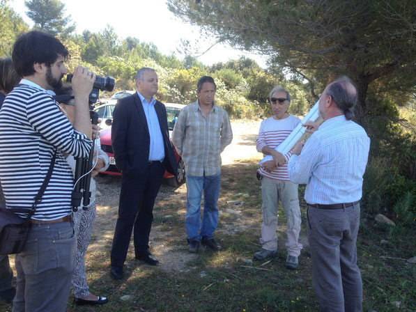 Les membres du Conseil d'administration du Collectif avec Monsieur Alfonsi