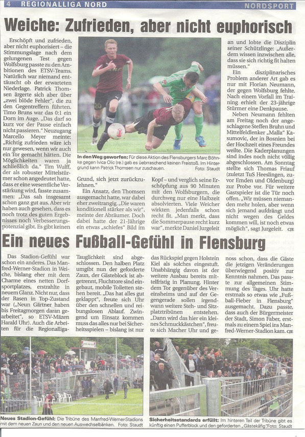 Rund ums Spiel gegen Wolfsburg