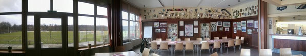 Sportheim Panorama mit Blick auf den Platz