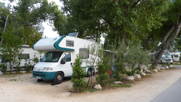 Stellplatz am Camping bei Split