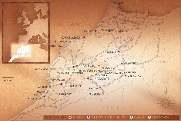 Carte du Maroc