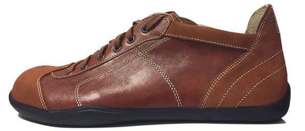 Flacher Senmotic Barfußschuh aus braunen Leder